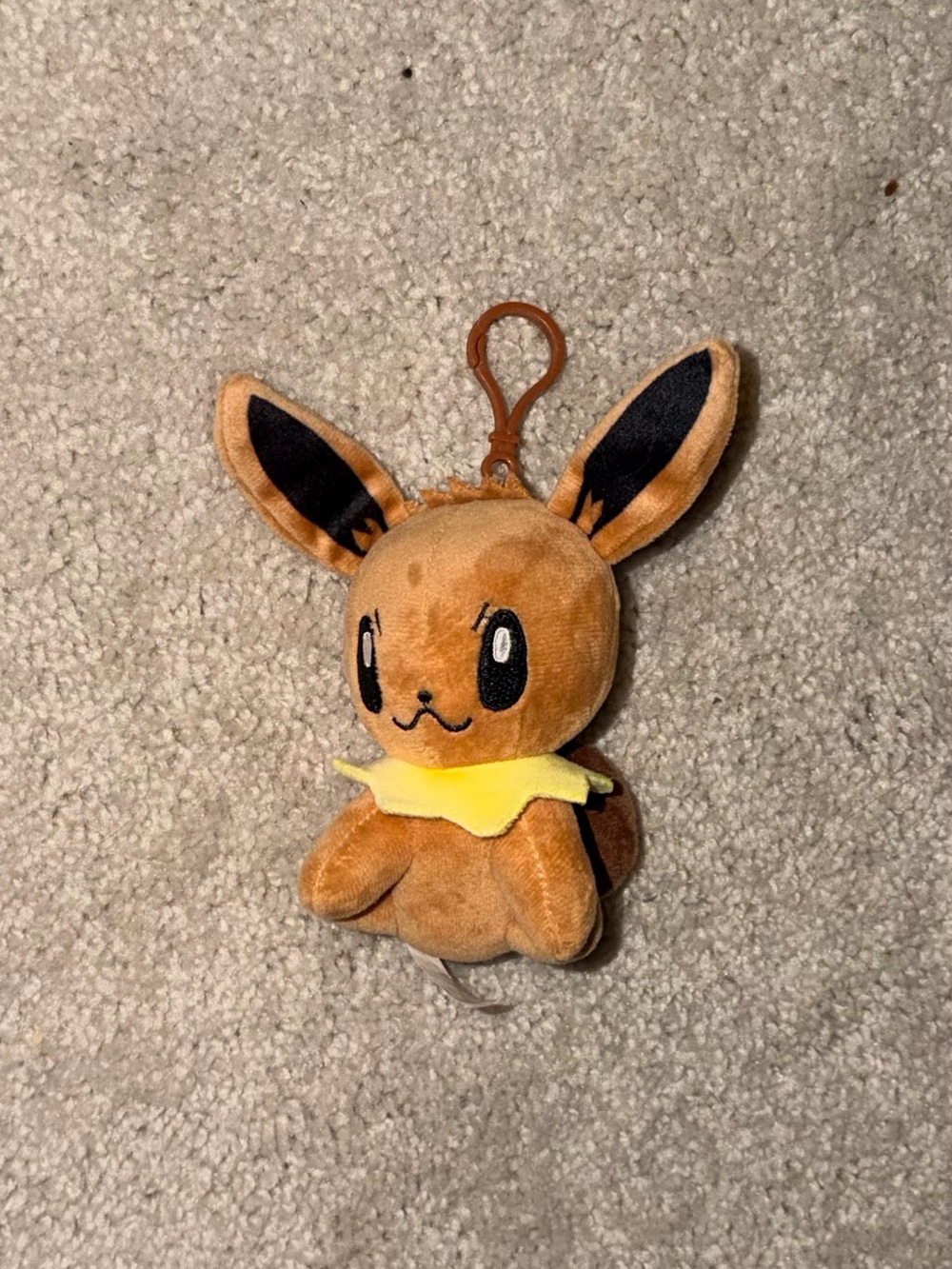 Pokemon Eevee Plush Keychain Brown and Yellow